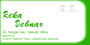 reka debnar business card